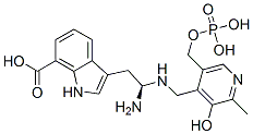 5'-phosphopyridoxyl-7-azatryptophan 化学構造式