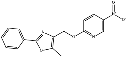 2-(5-methyl-2-phenyl-4-oxazolylmethoxy)-5-nitropyridine Struktur