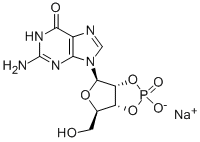 グアノシン2',3'-ホスファートナトリウム 化学構造式