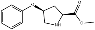 METHYL (2S,4S)-4-PHENOXY-2-PYRROLIDINECARBOXYLATE 化学構造式