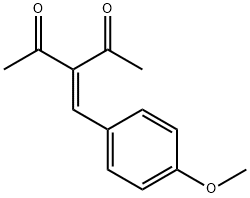 3-(4-メトキシベンジリデン)ペンタン-2,4-ジオン 化学構造式