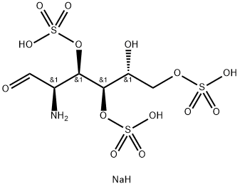 D-氨基葡萄糖-3,4,6-三硫酸盐 结构式