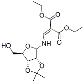 N-(2,2-diethoxycarbonylvinyl)-2,3-O-isopropylidene-D-ribofuranosylamine Structure