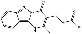 3-(2-Methyl-4-oxo-1,4-dihydropyrimido[1,2-b]indazol-3-yl)propanoic acid 结构式