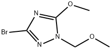 3-bromo-5-methoxy-1-(methoxymethyl)-1H-1,2,4-triazole 化学構造式