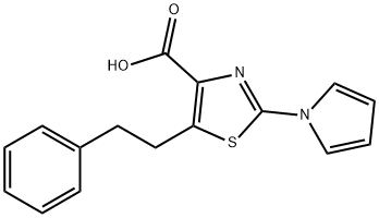 5-(2-Phenylethyl)-2-(1H-pyrrol-1-yl)-1,3-thiazole-4-carboxylic acid Structure