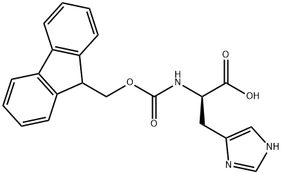 N-芴甲氧羰基-D-组氨酸, 157355-79-8, 结构式