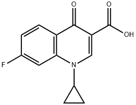 1-Cyclopropyl-7-fluoro-4-oxo-1,4-dihydroquinoline-3-carboxylic acid,157372-99-1,结构式