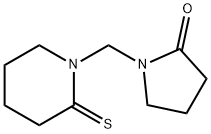 2-Pyrrolidinone,  1-[(2-thioxo-1-piperidinyl)methyl]- 结构式