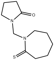 2-Pyrrolidinone,  1-[(hexahydro-2-thioxo-1H-azepin-1-yl)methyl]-,157439-26-4,结构式