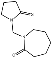 2H-Azepin-2-one,  hexahydro-1-[(2-thioxo-1-pyrrolidinyl)methyl]- Structure