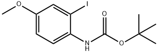 2-ヨード-4-メトキシフェニルカルバミン酸TERT-ブチル 化学構造式