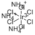 六氯铱酸铵, 15752-05-3, 结构式