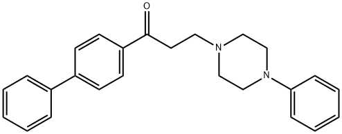 1-[1,1'-BIPHENYL]-4-YL-3-(4-PHENYLPIPERAZINO)-1-PROPANONE 化学構造式