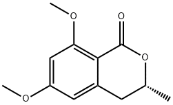 (R)-3,4-Dihydro-6,8-dimethoxy-3-methyl-1H-2-benzopyran-1-one 结构式