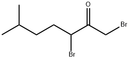 1,3-ジブロモ-6-メチル-2-ヘプタノン 化学構造式
