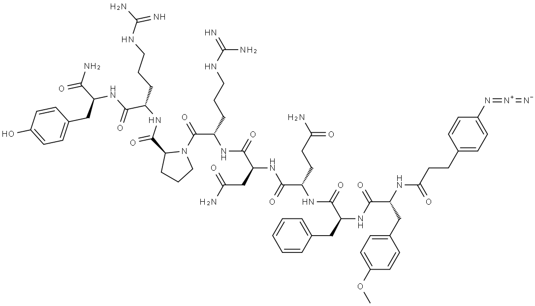 (3-(4-AZIDOPHENYL)PROPIONYL1,D-TYR(ME)2,ARG6,ARG8,TYR-NH29)-VASOPRESSIN, 157702-46-0, 结构式