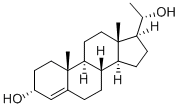 4-Pregnene-3-alpha,20-alpha-diol 结构式