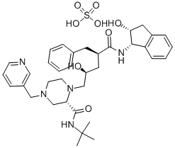 硫酸茚地那韦,157810-81-6,结构式