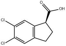 (1S)-5,6-DICHLORO-2,3-DIHYDRO-1H-INDENE-1-CARBOXYLIC ACID 化学構造式