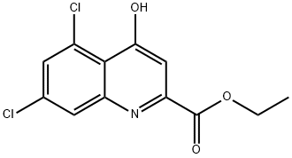 5,7-二氯-4-羟基喹啉-2-羧酸乙酯,157848-08-3,结构式