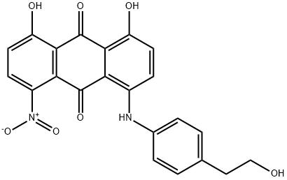 1-[[4-(2-ヒドロキシエチル)フェニル]アミノ]-4,5-ジヒドロキシ-8-ニトロアントラセン-9,10-ジオン 化学構造式