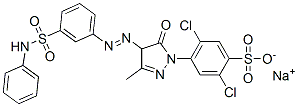 sodium 4-[4-[[3-(anilinosulphonyl)phenyl]azo]-4,5-dihydro-3-methyl-5-oxo-1H-pyrazol-1-yl]-2,5-dichlorobenzenesulphonate