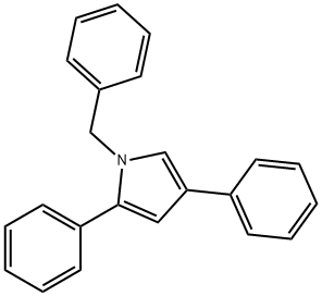1-ベンジル-2,4-ジフェニル-1H-ピロール 化学構造式