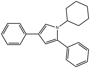 1-Cyclohexyl-2,4-diphenyl-1H-pyrrole 结构式