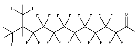 2,2,3,3,4,4,5,5,6,6,7,7,8,8,9,9,10,10,11,12,12,12-ドコサフルオロ-11-(トリフルオロメチル)ラウリン酸フルオリド 化学構造式
