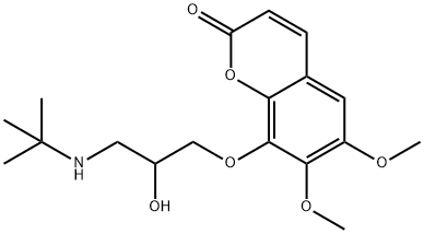 6,7-dimethoxy-8-(3-tert-butylamino-2-hydroxypropoxy)-2H-1-benzopyran-2-one|