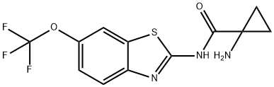 1-Amino-cyclopropanecarboxylic acid (6-trifluoromethoxybenzothiazol-2-yl)amide Structure