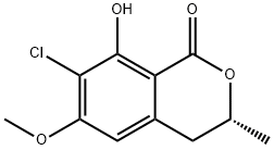7-クロロ-3,4-ジヒドロ-8-ヒドロキシ-6-メトキシ-3-メチルイソクマリン 化学構造式