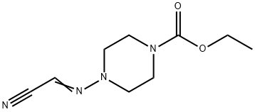 1-Piperazinecarboxylicacid,4-[(cyanomethylene)amino]-,ethylester(9CI) 化学構造式