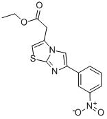 6-(3-NITROPHENYL)IMIDAZO[2,1-B]THIAZOLE-3-ACETIC ACID ETHYL ESTER Structure