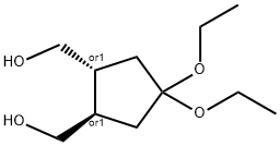 1,2-Cyclopentanedimethanol,4,4-diethoxy-,trans-(9CI) 化学構造式
