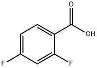 2,4-ジフルオロ安息香酸 化学構造式