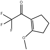 Ethanone, 2,2,2-trifluoro-1-(2-methoxy-1-cyclopenten-1-yl)- (9CI),158432-46-3,结构式