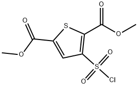 5-クロロ-3-(クロロスルホニル)-2-チオフェンカルボン酸メチル 化学構造式