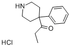 1-(4-phenyl-4-piperidyl)propan-1-one hydrochloride Struktur