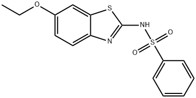 N-(6-乙氧基-2-苯并噻唑基)苯磺酰胺, 15850-94-9, 结构式
