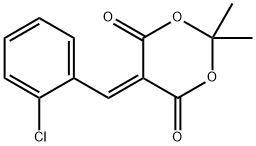 2,2-ジメチル-5-(2-クロロベンジリデン)-1,3-ジオキサン-4,6-ジオン 化学構造式