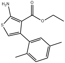 2-氨基-4-(2,5-二甲基苯基)噻吩-3-羧酸乙酯 结构式