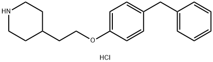 4-[2-(4-Benzylphenoxy)ethyl]piperidinehydrochloride Structure