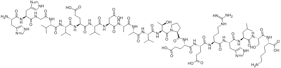 H-HIS-HIS-GLY-VAL-VAL-GLU-VAL-ASP-ALA-ALA-VAL-THR-PRO-GLU-GLU-ARG-HIS-LEU-SER-LYS-OH 化学構造式