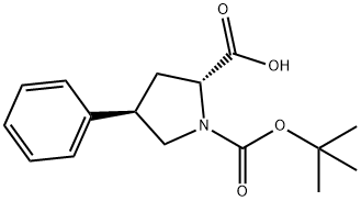 (2R,4R)-Boc-4-phenyl-pyrrolidine-2-carboxylic acid Structure