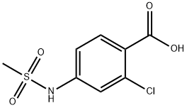 2-氯-4-甲磺酰氨基苯甲酸, 158579-73-8, 结构式