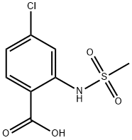 2-甲磺酰氨基-4-氯苯甲酸, 158579-89-6, 结构式