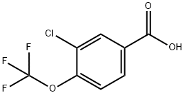 3-クロロ-4-(トリフルオロメトキシ)安息香酸 化学構造式