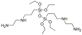 1,2-Ethanediamine, N,N-(1,1,3,3-tetraethoxy-1,3-disiloxanediyl)di-3,1-propanediylbis- 化学構造式